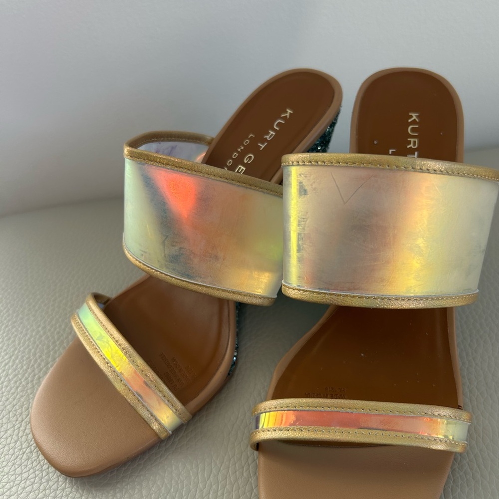Kurt Geiger Women's Iridescent Gold Sandals